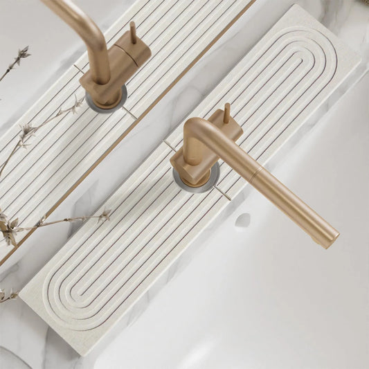 Transform Your Space with the Diatomite Fast-Drying Faucet Mat - The Ultimate Splash Guard for Clean and Dry Kitchen and Bathroom Counters