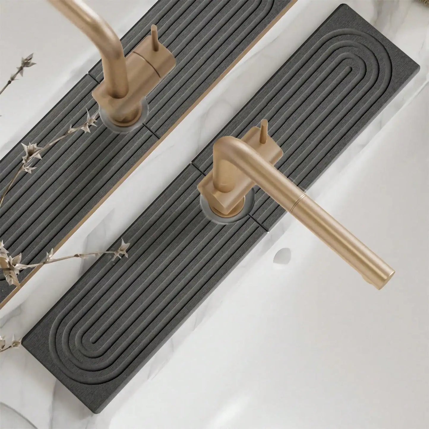 Transform Your Space with the Diatomite Fast-Drying Faucet Mat - The Ultimate Splash Guard for Clean and Dry Kitchen and Bathroom Counters