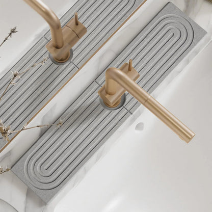 Transform Your Space with the Diatomite Fast-Drying Faucet Mat - The Ultimate Splash Guard for Clean and Dry Kitchen and Bathroom Counters